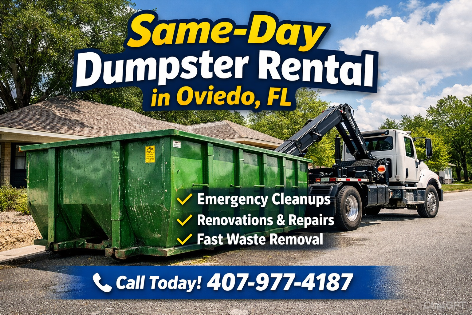 Same-Day Dumpster Rental